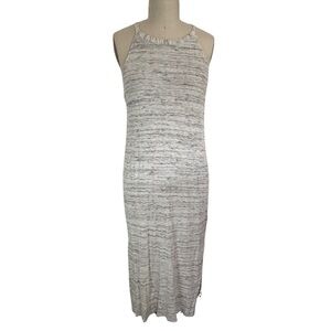 Splendid XL Cream and Gray Midi Dress Athlesure Ribbed Lined